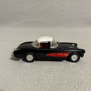 1957 Corvette SS5709 Classic Black and White Die Cast Collectible Toy Car